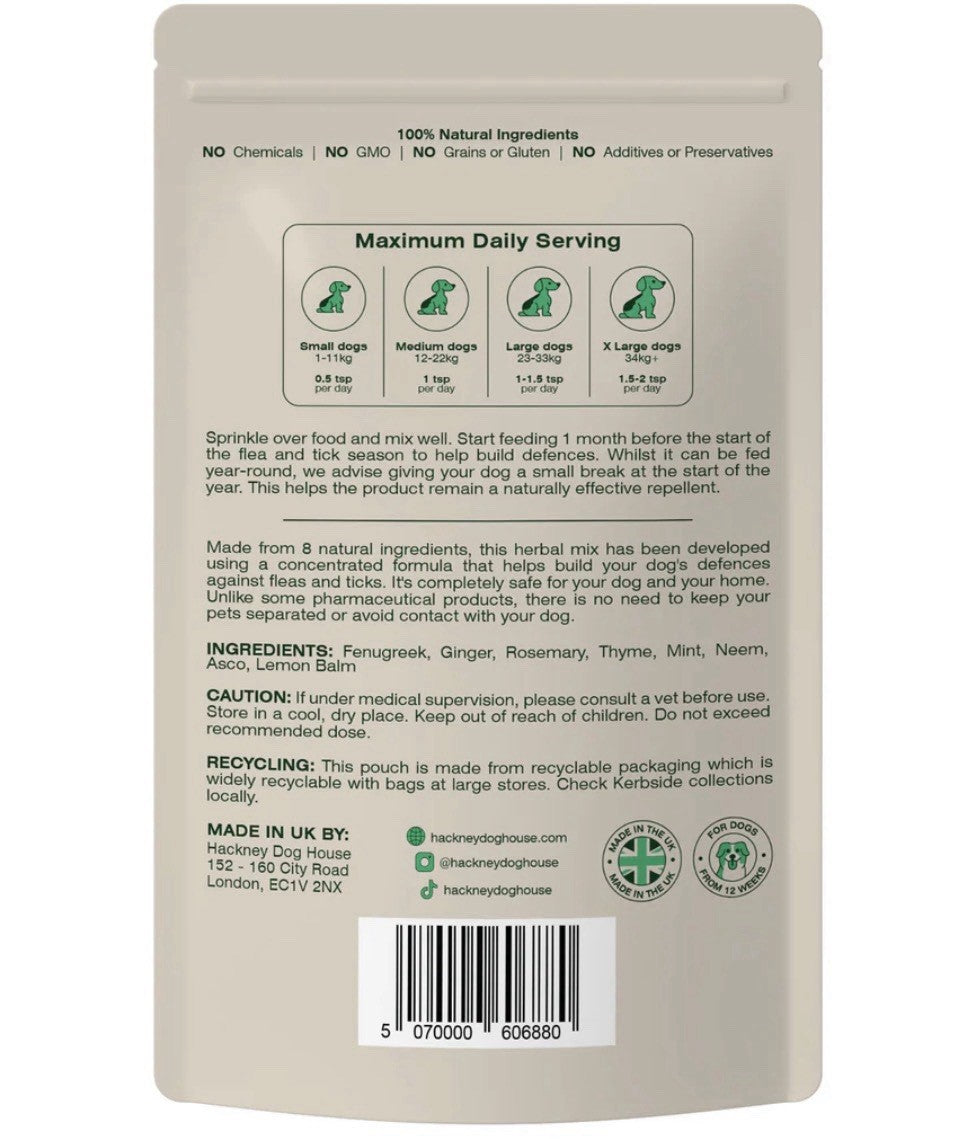 Hackney Dog House - Natural Flea & Tick Topper