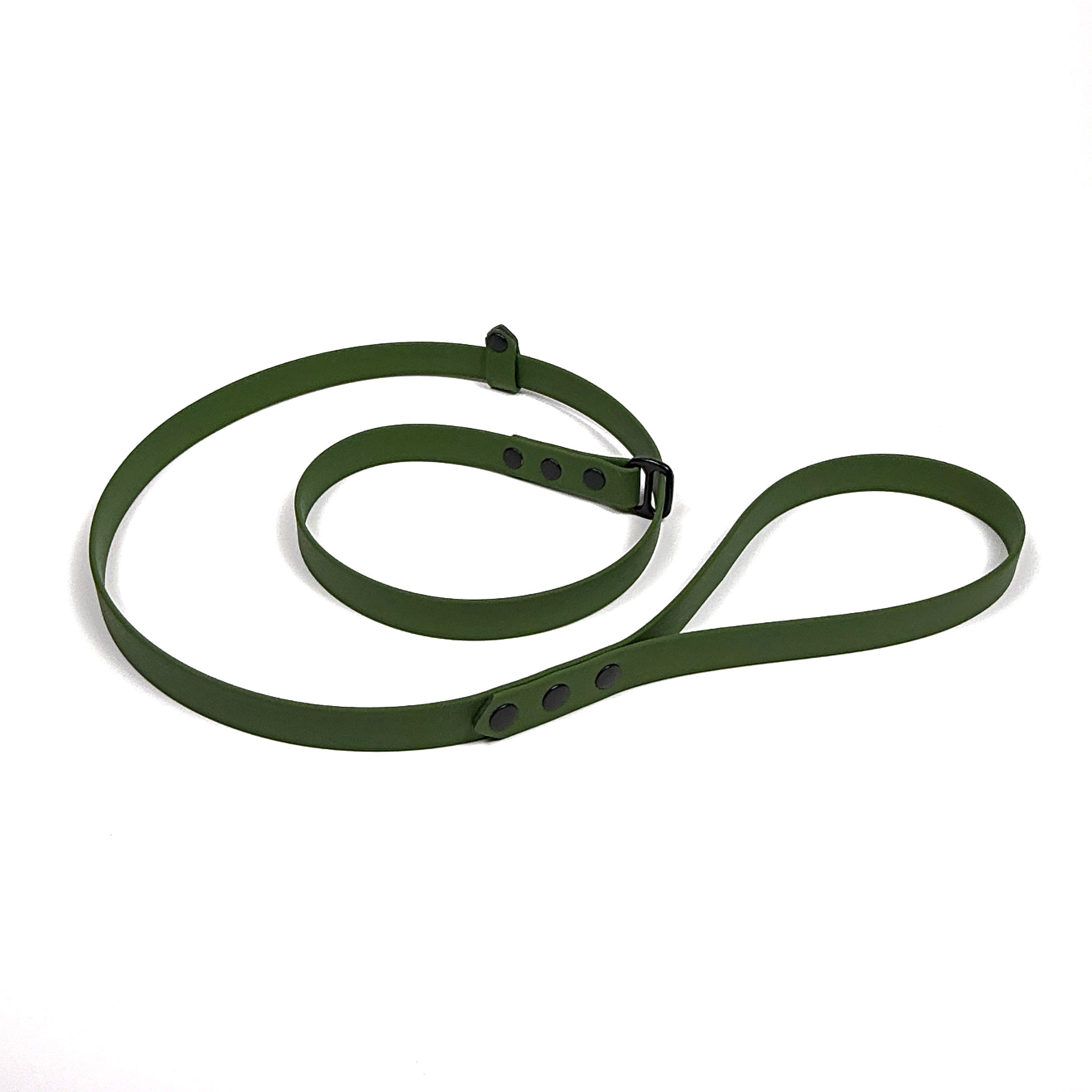 Waterproof Dog Slip Lead - Olive Green