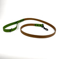 Waterproof Dog Lead - Brown/Olive Green