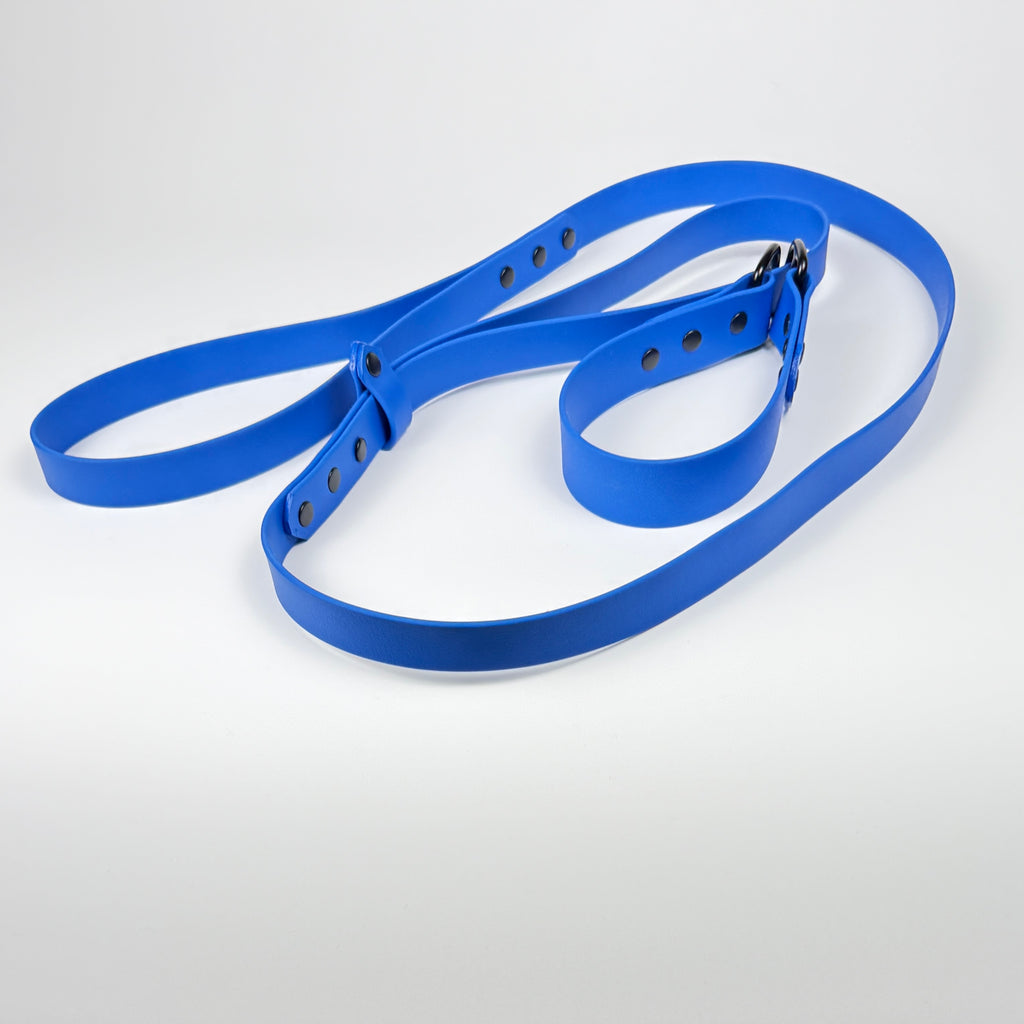 Waterproof Half Choke Dog Lead - Blue