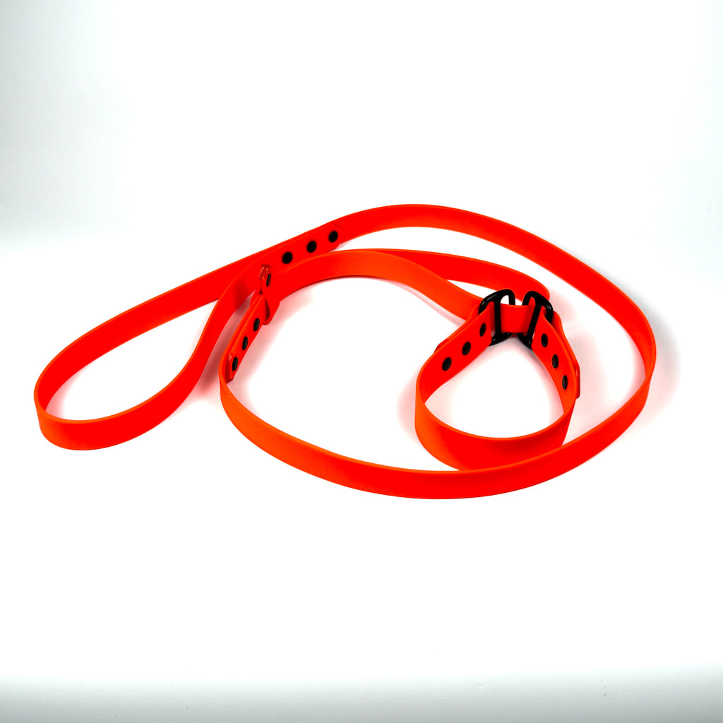 Waterproof Half Choke Dog Lead - Orange
