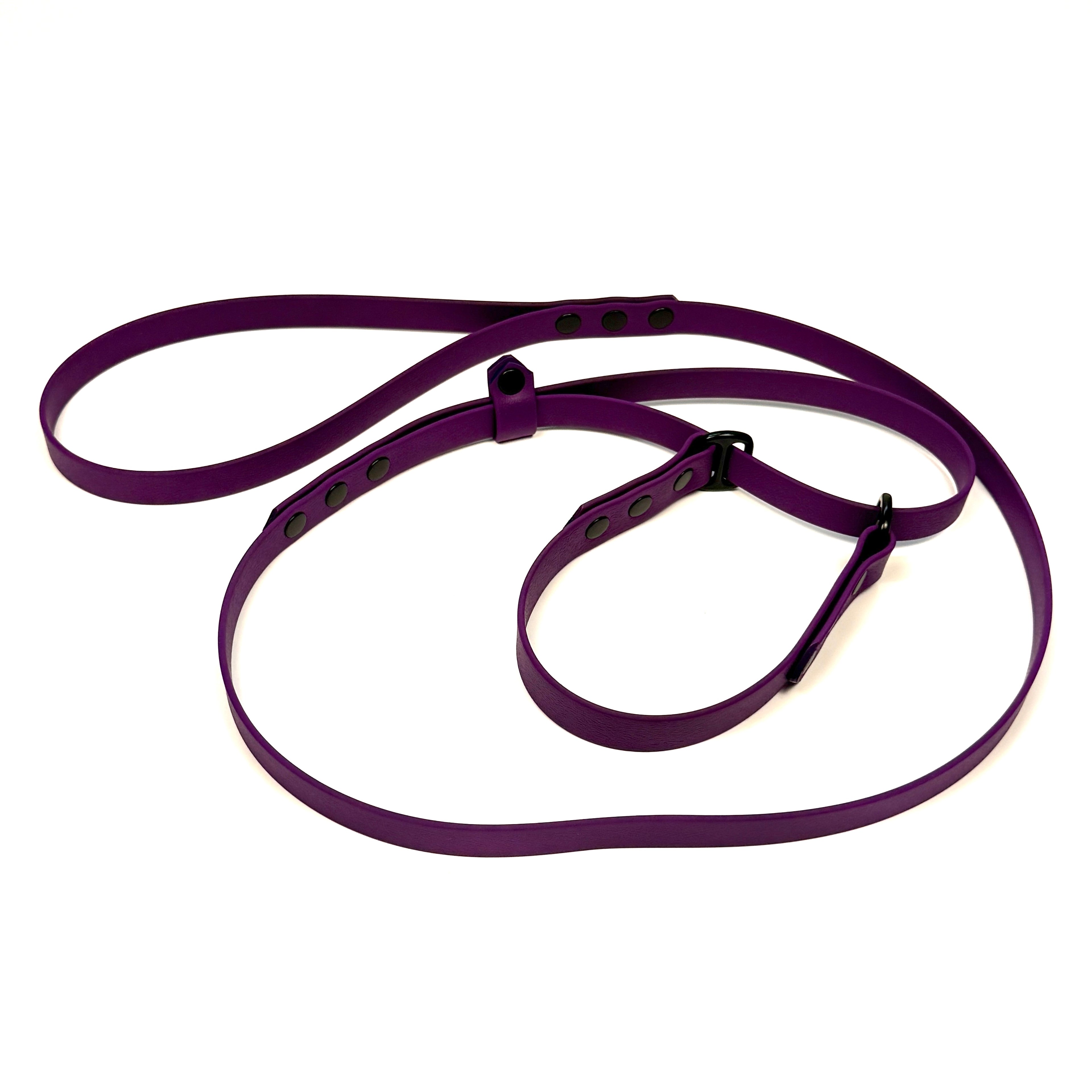 Waterproof Half Choke Dog Lead - Purple