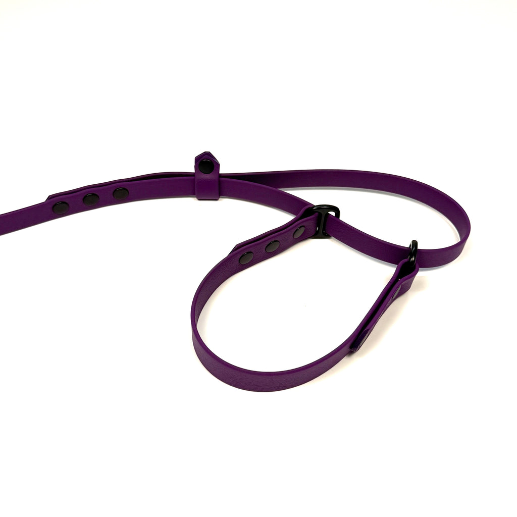 Waterproof Half Choke Dog Lead - Purple
