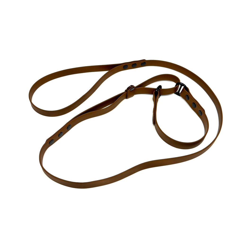 Waterproof Half Choke Dog Lead - Brown